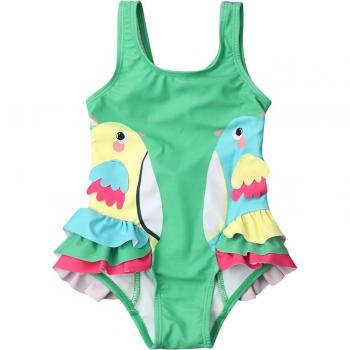 Hirigin Girls' Ruffled Tank Swimsuit