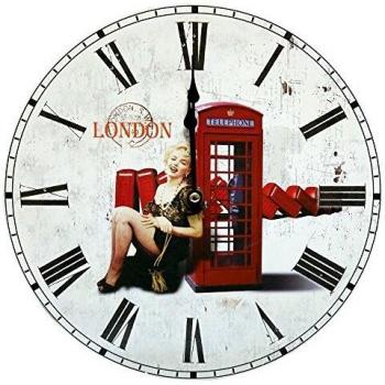 EGLO Römische Zahlen Wanduhr im Retro‑London‑Look