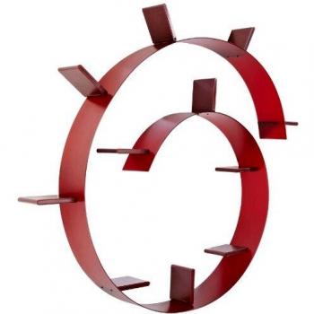 Reggilibri da Parete Kartell Bookworm, In PVC, Tonalità Rosso Vino