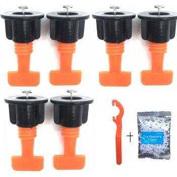 100pcs Tile Spacers + 50pcs Level Wedges for Flooring