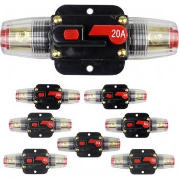10pcs/lot 20A 12V Car Audio Modification Circuit Breaker Automatic Reset Fuse Holder