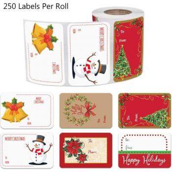 Seasonal Name Tag Collection – 250 XMAS Seal Labels
