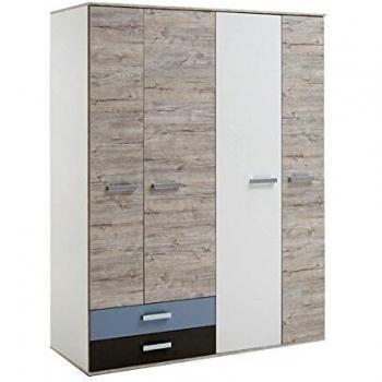 Chêne Sable Armoire à 4 Portes