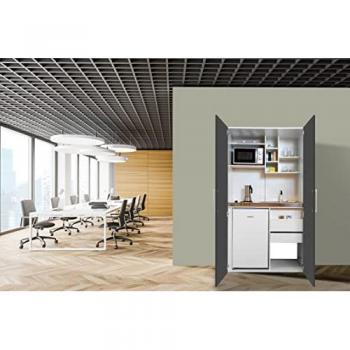 Mini-Station Cuisines Bureau Peter 104 cm – Blanc / Gris
