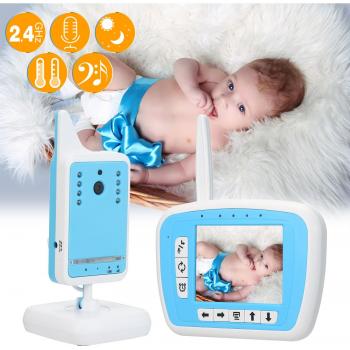 Cámara de Vigilancia Infantil 3.3″ Inalámbrica + Soporte IR