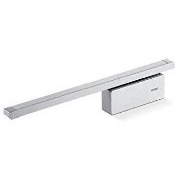 Türdämpfer GEZE ActiveStop für Zimmertür aus Glas: Einzugsdämpfer und Türstopper in einem (silberfarbig)