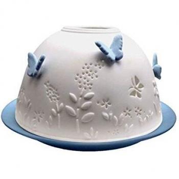 White Porcelain Beautiful Dream Lithophane Tea Light Holder