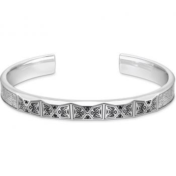 Silber‑Armreif Thomas Sabo facettiert, schwarze Steine, 16 cm, geschwärzt