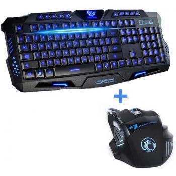 USB Mouse RGB 3‑Colores con Cable LED, 7 Botones, 5500 DPI – Gamer Portable