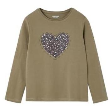 VERTBAUDET t-shirt tendance olive enfant fille