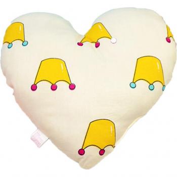 27x27cm Baby Heart Pillow Soft Cotton Toddler Room Decoration
