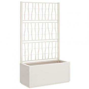 Traliccio Vaso Fiori 80x36x140 Bianco