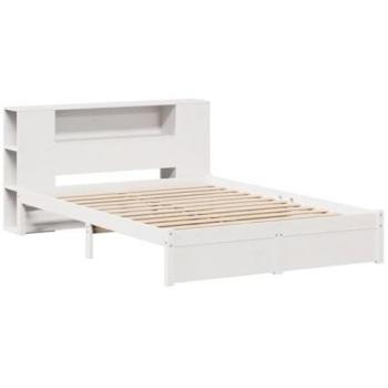 VidaXL Bookcase Bed White 160x200cm Solid Wood Pine