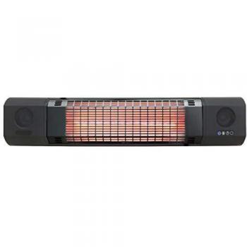 Sunred Radiatore a Parete Sun and Sound 2000 W Tubo Oro Rosa Nero