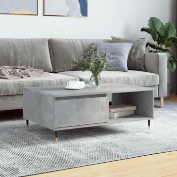 VidaXL Table Basse avec Compartiments, Bout de Canapé, Gris Béton