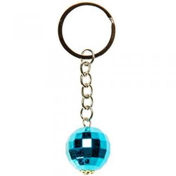 Diskokugel Schlüsselanhänger LG-Imports, 2 cm, Himmelblau
