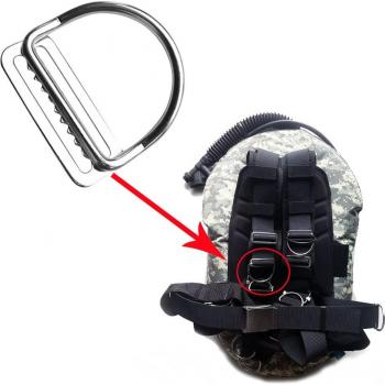 Harnais sous-marine Clip‑Rite D, sangle de maintien et curseur BCD 50 mm