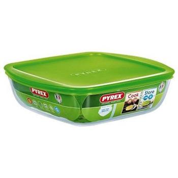 Pyrex Recipiente Cuadrado con Tapa 25x22x7cm