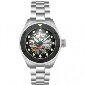 Montre Automatique Skeleton SP‑5135‑11 – SPINNAKER Piccard, Bracelet Acier Argent (Hommes)