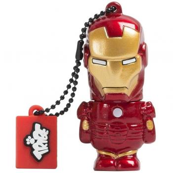 USB Drive Iron Man 8 GB – Pendrive de goma con llavero, temática Avengers