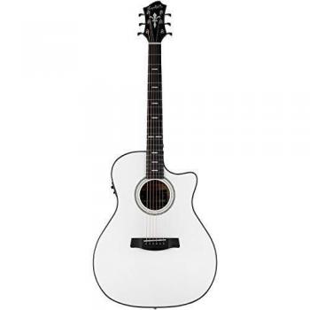 Guitare acoustique Hagstrom Siljan II Grand Auditorium CE blanche brillante