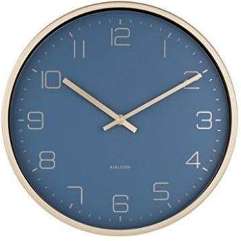 Wanduhr „Goldene Zeit“ – Blau, 30 cm, 4 cm