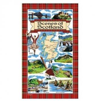 Scottish Tartan Map Souvenir Towel