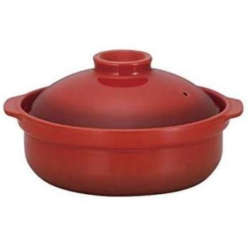 Red Heat‑Resistant Banquet Pot Kit – 9‑Piece Earthenware Set