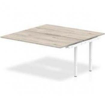 Evolve Plus 1200mm B2B Ext Kit Grey Oak Top White Frame