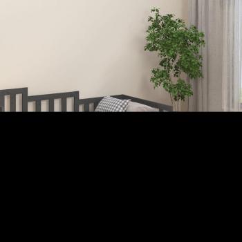 VidaXL Lit en bois de pin massif gris 100x200 cm