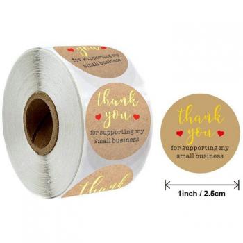 Autocollants de Scrapbooking Merci bruns