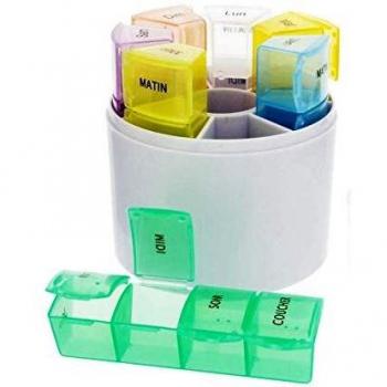 Pilulier semainier rond hebdomadaire