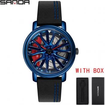 Reloj masculino de cuarzo con cronógrafo y correa de cuero