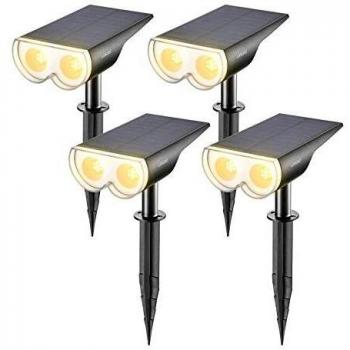 GardenBeam IP67 Waterproof Solar Yard Spotlights