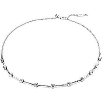 Pandora Collar en plata de ley Barras Brillantes en Pavé 390059C01, para Mujer