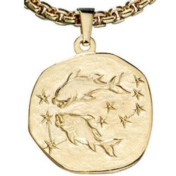Sternzeichen Fische Anhänger 333 Gold Gelbgold