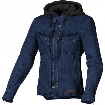 Macna Inland Motorrad-Hoodie Damen Blau-Braun