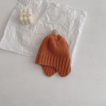 Charming Knitted Baby Cap with Pompom