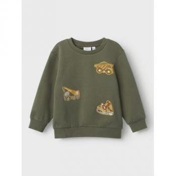 NAME IT Sweatshirt Nmmnice Tea Leaf Grün Regular Fit 104 Kinder