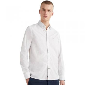 Camisa de Popelín Micro Estampado Tommy Hilfiger
