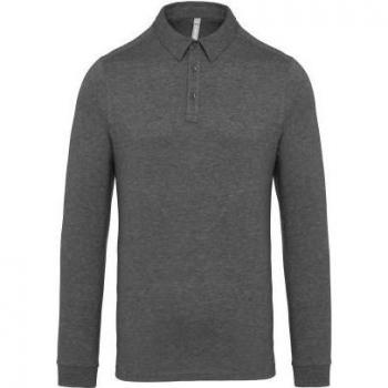 Polo Uomo Grigio 3XL Kariban Long Sleeve Jersey