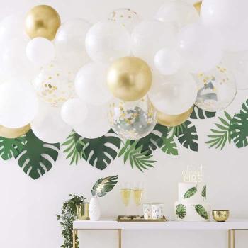 Eleganter Gold-Chrom-Ballonbogen