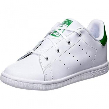 Adidas Originals Stan Smith Enfant, Baskets Mixte, Blanc/Blanc/Vert, 38 EU