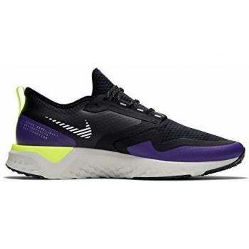 Nike Herren Odyssey React 2 S Straßenlaufschuhe, Schwarz/Metallsilber Voltage, 45 EU