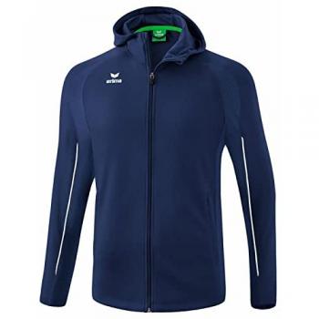 Kinder-Trainerjacke Erima Liga Star – Kapuzen‑Sweat, Weiß/Marine, Unisex, 140