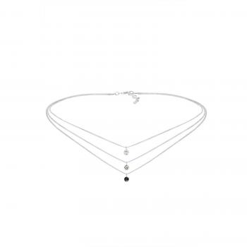 Kristallen‑Choker „Elli“ – 925 Silber, 36 cm