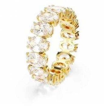 Anello Matrix Oval White Placcato Oro 58