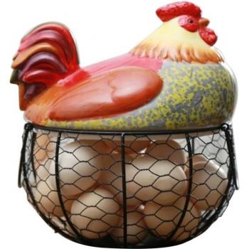 Keramik Hühnerkorb für Eier