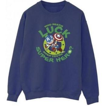 Marvel Ladies St. Patrick's Day Captain America Sweatshirt XXL Grey