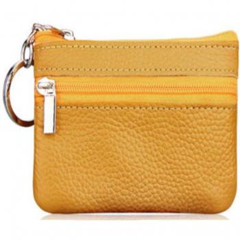 Bolso de mano con cremallera de cuero PU